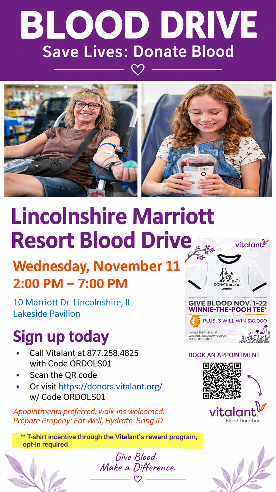Lincolnshire Marriott Resort Blood Drive